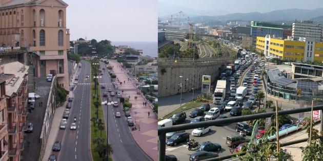 Genova divisa in due città: la situazione del commercio tra Levante e Ponente a confronto