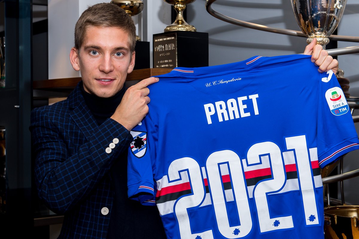 Ufficiale: Praet ha rinnovato con la Sampdoria sino al 2021. Rispunta Driussi