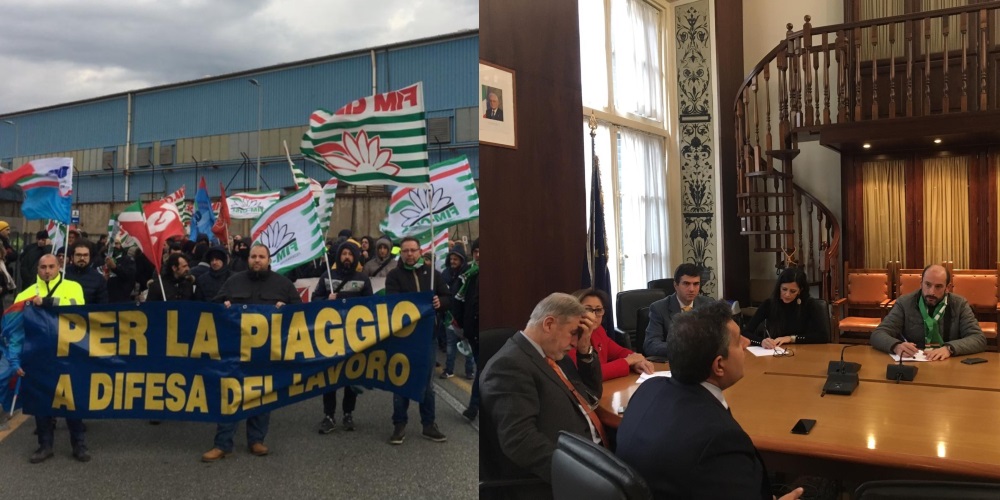 Crisi Piaggio Aero, stipendi in ritardo: sciopero e manifestazione a Genova