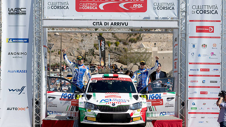 WRC 2, Andolfi strepitoso, primo al Tour de Corse