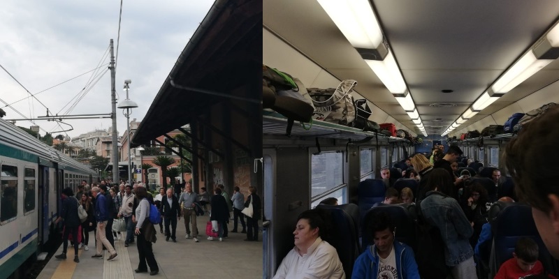 Scatta il rientro dalla Pasquetta, dal Levante treni strapieni e in ritardo