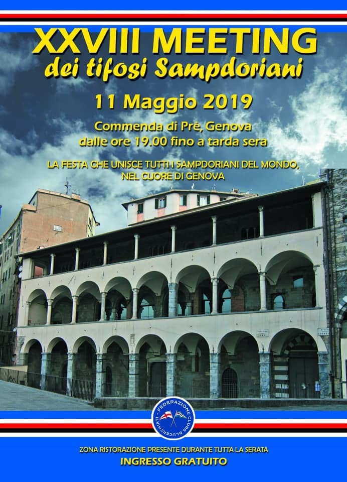 Sabato alla Commenda di Pré la 28a edizione del Meeting dei sampdoriani nel mondo