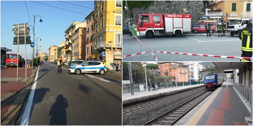 Genova Pegli, riparata la fuga di gas: ferrovia e Aurelia riaperte al traffico