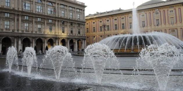 Genova, al via il restauro della terza vasca della fontana in piazza De Ferrari