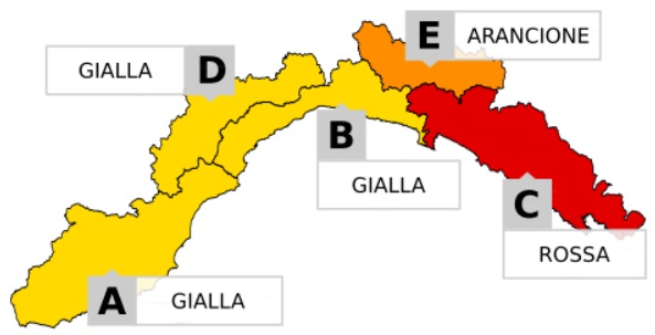 L'ondata di maltempo di abbatte sulla Liguria, allerta arancione sul Levante 