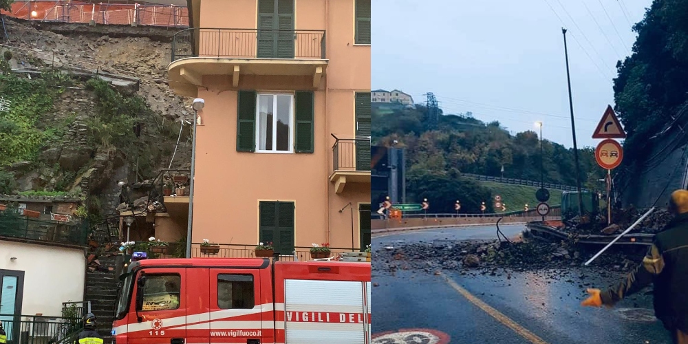 Genova Nervi, frana in via del Commercio: palazzina evacuata