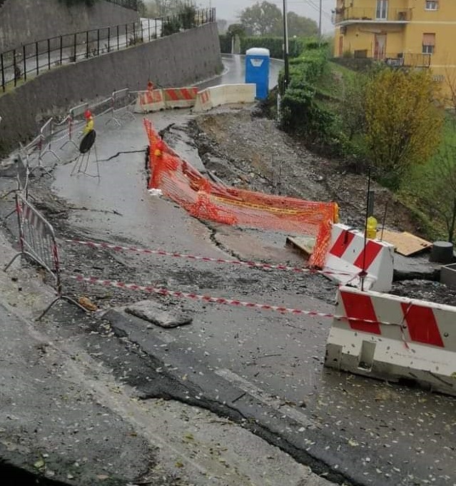 Frana sulla provinciale della Guardia, la provincia: 