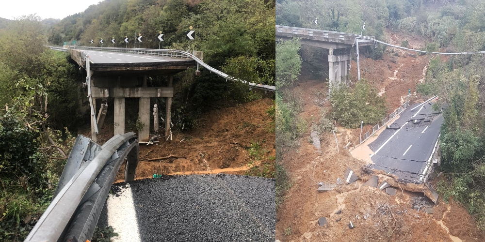 A6, crolla viadotto tra Savona e Altare. Toti: 