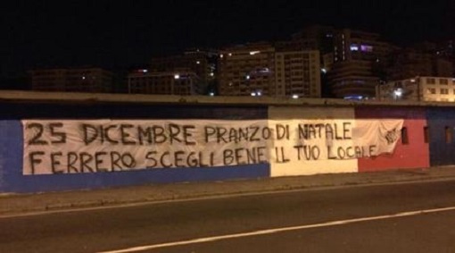 Sampdoria, striscione di minacce contro Ferrero: 