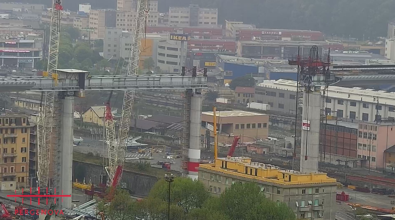 Ponte per Genova, il maltempo potrebbe far slittare il varo del penultimo impalcato