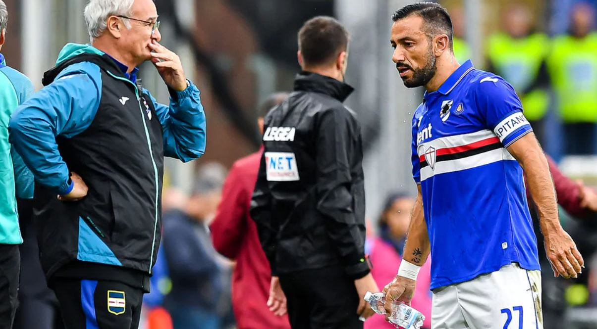 Inter-Sampdoria: Quagliarella nemmeno convocato. A casa anche Ferrari