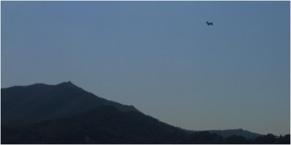 Ponte San Giorgio, volo prova delle Frecce Tricolori sul cielo di Genova