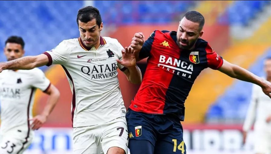 Genoa travolto da Mkhitaryan, la Roma passa a Marassi: 1-3