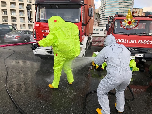 Genova, vigili del fuoco terminano il corso sperimentale Nbcr