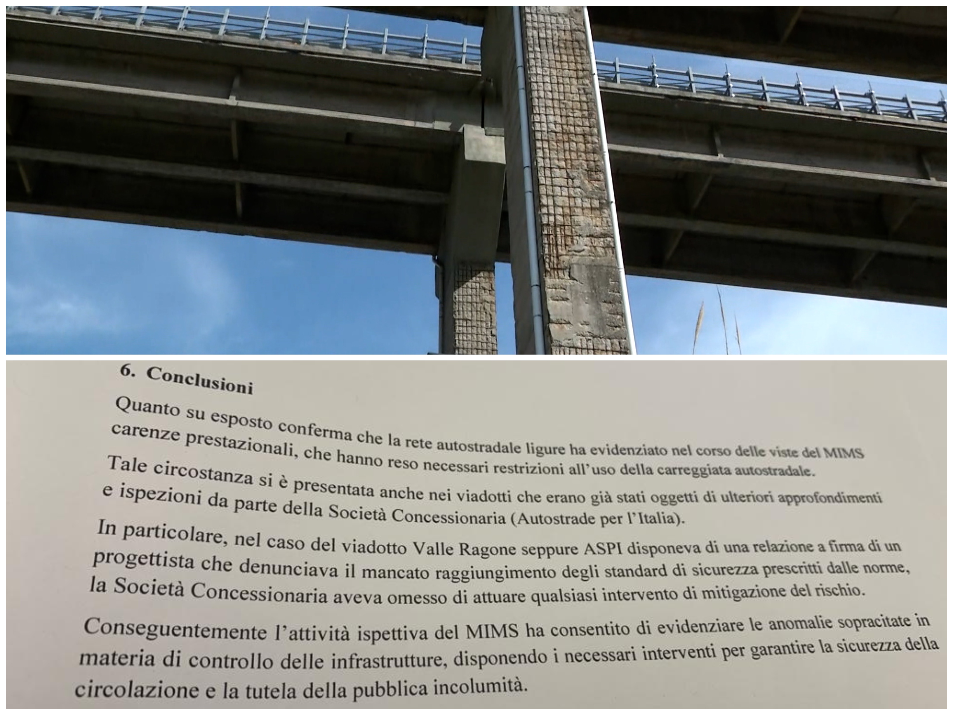 Le conclusioni choc di Migliorino, Autostrade mette a rischio le persone