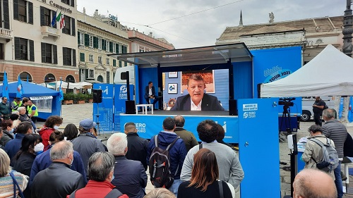 Uil Tour 2021, tappa ligure a Genova in Piazza De Ferrari